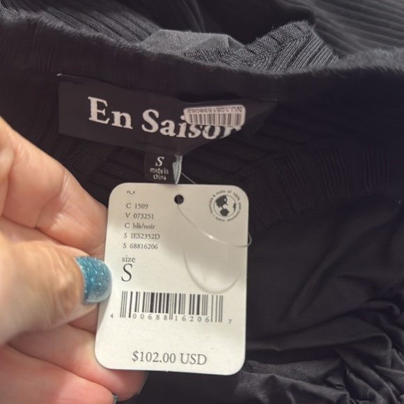 El Saison Anthropologie Maxime Black Midi Dress S - Picture 6 of 8